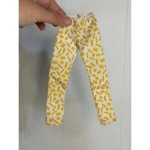 VTG Barbie Doll White & Yellow Geometric Print Pants Straight Leg Casual Outfit
